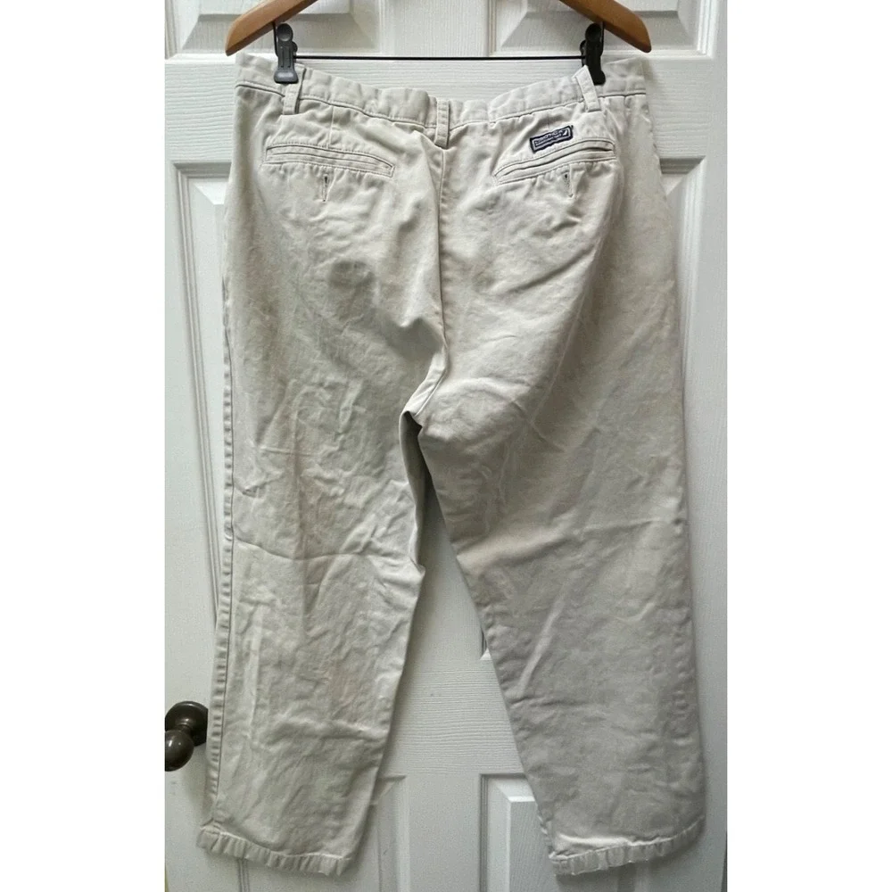 Nautica Men's Lot of 2 Chinos Black & Putty 36x30 Pleated & Flat Front Cotton